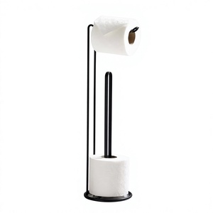 Portarrollos de Papel Higiénico de Acero Inoxidable con Espacio de Almacenamiento Adicional para Baño - Product Image 1