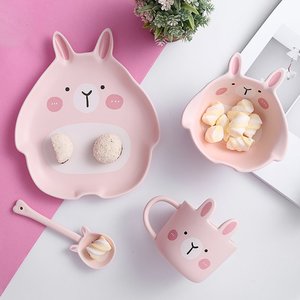 Los niños vajilla 4pcs de la cena de cerámica plato Animal en forma de diseño - Product Image 3
