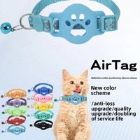 Nouvelle Tendance Collier Réfléchissant pour Chat à Libération Rapide avec Clochette, en Nylon Durable et Réglable, Étui de Protection pour Traceur GPS, Collier pour Animaux de Compagnie