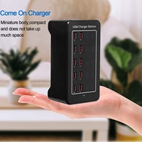 Station de charge rapide USB 20 ports 100W HUB USB multiport Adaptateur de chargeur type-c 10 USB-C avec prise US EU UK AU pour option