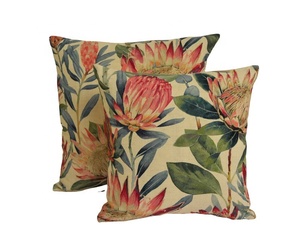 Vintage <b>Printed</b> Square <b>Cushion</b> Cover with Floral Pattern for Home Decor - Product Image 2