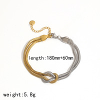 Ensemble collier et bracelet unisexe en acier inoxydable plaqué or 18 carats, design double couche, chaîne serpent, chaîne de clavicule