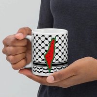 Tasses à café en céramique de 11 oz avec impression par sublimation, motif pastèque souvenir palestinien