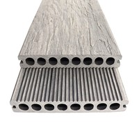Plancher en composite WPC de haute qualité de 1ère génération, gris teck, grain de bois 3D, pour piscine, jardin, terrasse