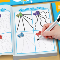 Cahier d'activités amusant pour la pré-écriture et le contrôle du stylo – Livre de traçage pour tout-petits – Cahier d'exercices de contrôle du stylo pour enfants – À partir de 3 ans