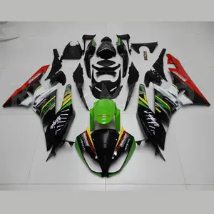 Abs塑料全整流罩套件，适用于川崎zx6r 2009 2012喷射摩托车车身黑色白色红色绿色