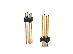 Connecteur d'en-tête de broche de pas de 2.54mm double rangée droite SQ0.64mm H:2.5mm 2*2P - Product Image 6