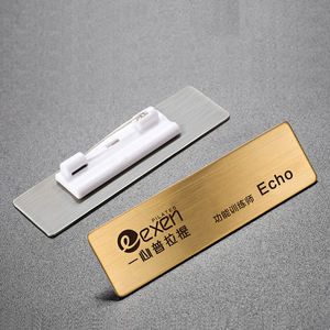 공장 가격 금속 스테인레스 스틸 레이저 이름 배지 자석 금속 핀 - Product Image 3