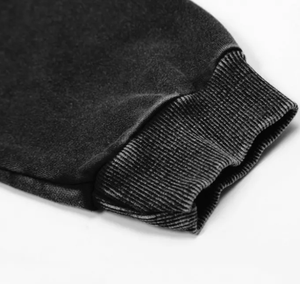 <span class=keywords><strong>Felpa</strong></span> <span class=keywords><strong>con</strong></span> Cappuccio <span class=keywords><strong>Nera</strong></span> da <span class=keywords><strong>Uomo</strong></span> <span class=keywords><strong>con</strong></span> <span class=keywords><strong>Zip</strong></span>, Stile Streetwear, Effetto Acid Wash, Tessuto Pesante, Prezzo di Fabbrica, Vendita all'Ingrosso - Product Image 5