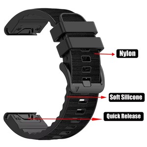 <span class=keywords><strong>Correa</strong></span> de Reloj Deportiva HYX de 22 mm y 26 mm para <span class=keywords><strong>Garmin</strong></span> <span class=keywords><strong>Fenix</strong></span> 8 <span class=keywords><strong>Pro</strong></span> 5X <span class=keywords><strong>6X</strong></span> 6 7 7X <span class=keywords><strong>Pro</strong></span>, <span class=keywords><strong>Correa</strong></span> de Repuesto de Silicona Ajustable de Ajuste Rápido CHARM - Product Image 2