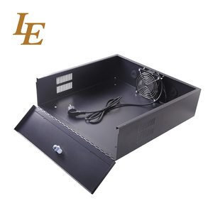 Caja de Seguridad con Ventilador para DVR de 18x18x5 Pulgadas, Caja Metálica Negra con Cerradura para Grabador de Video Digital Móvil MDVR, Protección para NVR/DVR - Product Image 6