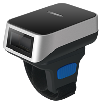 Portable DI9010L-1D Mini Scanner de codes à barres 1MP Caméra Dent bleue Connexion USB 1D 2D Anneau Doigt Scanner Stock A4 Sans fil