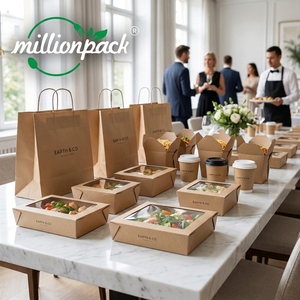 Scatole Monouso per Alimenti, Confezioni Personalizzate per Sushi, Vassoi a Forma di Barca, Scatole in Carta Kraft per Asporto - Product Image 1
