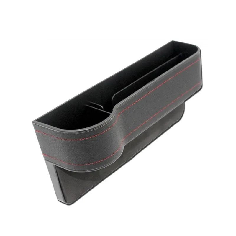 Hot Sale New Luxury Leather Car Seat Side Gap Filler Organizer Storage Box with Big Bottle Cup Holder