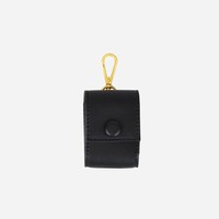 Vente en gros, sangle réglable, pochette Airpod en cuir de vache et pochette portefeuille, ensemble de pochettes rondes pour pièces de monnaie