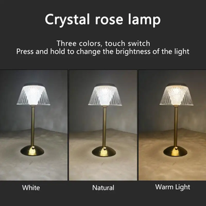 Lampu meja Led romantis Modern, lampu malam kristal dapat diisi ulang Perlindungan Mata peredupan lembut Perlindungan Mata ruang tamu dan kamar tidur - Product Image 3