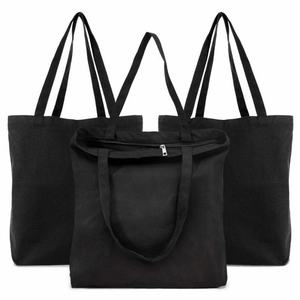 Sac fourre-tout personnalisé avec logo de marque, nouvelle mode 2025, noir et blanc, coton naturel, toile recyclée, sacs à bandoulière pliables pour le shopping - Product Image 1