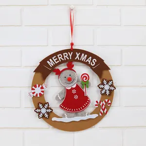 New Year Kids Gift Hanging Ornaments Christmas Felt Gingerbread Man Xmas Tree Pendants