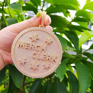 <span class=keywords><strong>2025</strong></span> baru DIY liontin huruf nama kustom besar perhiasan Hip Hop kuningan es keluar CZ kalung personalisasi - Product Image 6