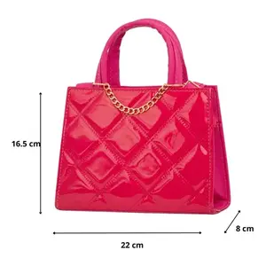 Sac bandoulière Fana Nika Buganvilia en cuir PU matelassé losanges avec chaîne, style vintage, idéal pour l'été et les affaires - Product Image 4