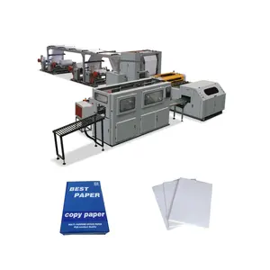 2 rolls 4 rolls a4 paper roll to sheet cross cutting machine and packaging line