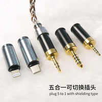 Hakugei Soaring dragon prise modulaire 5 à 1 mise à niveau écouteur hifi 7N occ Cable silver0.78 2pin mmcx qdc, A2DC, Acoustune,JH,UE