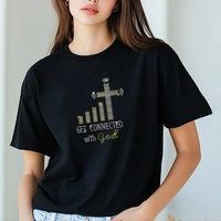 Personnalisable connectez-vous avec God Bling Rhinestone fer de transfert de chaleur pour t-shirts