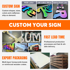 Letras Iluminadas de <span class=keywords><strong>Acero</strong></span> Inoxidable, Letrero LED de 4 pies con Cambio de Color, Letrero LED RGB Personalizado para Exteriores - Product Image 6