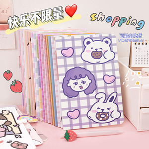 Cuaderno de composición A5 para estudiantes, Bloc de notas en espiral de dibujos animados, papelería al por mayor con cubierta de papel, cuaderno de costura - Product Image 3