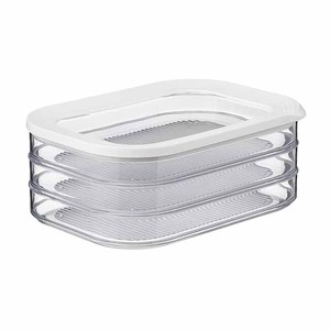 BPA Free Large Capacity Refrigerator Plastic Clear 3 Layer Containers Frozen Stackable Food Storage Boxes Bins with Lid