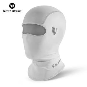 WEST BIKING-Máscara de seda de hielo fotocromática UV, cubierta de cabeza a prueba de sol profesional de verano con diseño de agujeros para gafas, cubierta facial para ciclismo - Product Image 1