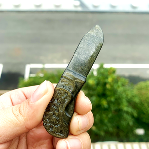 Couteau en obsidienne dorée artisanal en cristal naturel en gros, couteau en obsidienne argentée de haute qualité, sculpture pour la décoration de la maison - Product Image 2