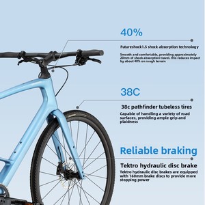 Vélo <span class=keywords><strong>de</strong></span> route léger en fibre <span class=keywords><strong>de</strong></span> carbone For Lightning SIRRUS X 6.0 avec freins à disque hydrauliques et garde-boue - Product Image 3