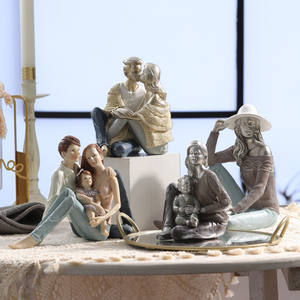 2023 resina <span class=keywords><strong>padre</strong></span> e figlio scultura artigianato creativo personaggio familiare statua artista decorazione della casa regalo per la festa del papà - Product Image 5