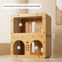 Maison à chat modulaire écologique et sûre, griffoir multi-niveaux en carton, lit lounge pour chat, jouet suspendu avec balle, poteau à griffer durable