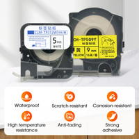 Papel de Etiquetas Compatible con Impresora Orison MAX LM-TP509Y LM-TP509W, Ancho de 9 mm, para Máquina de Numeración de Cables LW-550E LM-550A