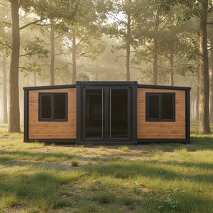 Maison préfabriquée bon marché de 40 pieds et 20 pieds, extensible, avec salle de bain, préfabriquée, pliable, transportable, maison portable - Product Image 1