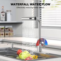 Robinet de cuisine en nickel brossé avec douchette extractible et distributeur de savon, monocommande, montage sur comptoir, sans BPA, sans plomb, style ferme