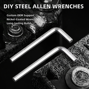 Clés Allen hexagonales en acier inoxydable de qualité industrielle, revêtement nickelé, métriques, fabriquées en Inde, support OEM personnalisé - Product Image 2