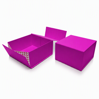 Emballage de boîte rigide personnalisée en papier couché, pliable, magnétique, boîte cadeau rigide