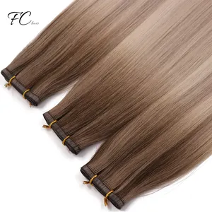 Russische menschliches haar extensions 12A hohe qualität ombre balayage flache schuss