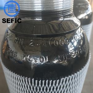 Cilindro de gas <span class=keywords><strong>industrial</strong></span> de alta presión 140mm 7,5 150bar 10l Capacidad kg Co2 con válvula de Xf-12 - Product Image 3
