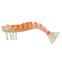 Nouveaux leurres à crevettes souples à tête plombée multi-sections de 120mm 17g avec hameçon VMC leurre de pêche à la crevette