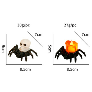 Decorazione di Halloween LED candele elettroniche forniture per feste Set up puntelli luce notturna ragno - Product Image 4