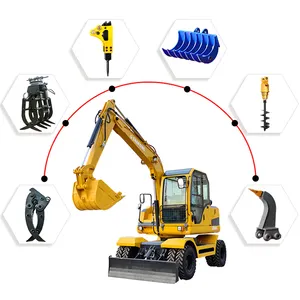 China EPA approved family 7.5 ton diesel engine crawler type mini excavator digger excavator for sale