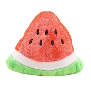 Jouet pour <span class=keywords><strong>chien</strong></span> en peluche pastèque avec jouet en peluche parodie alimentaire Squeaker pour petits chiens et chiots - Product Image 1