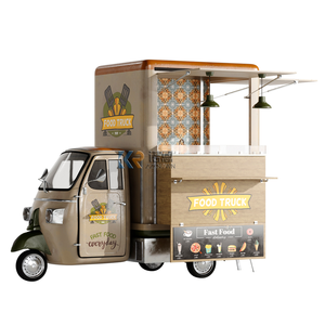 Tricycle électrique Ape approuvé CE, camion <span class=keywords><strong>de</strong></span> nourriture, chariot mobile <span class=keywords><strong>de</strong></span> vente <span class=keywords><strong>de</strong></span> hot-dogs en plein air - Product Image 3