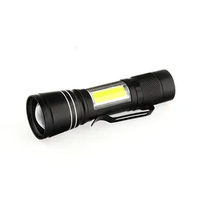 Grosir Mini LED Senter dengan Tongkol Lampu Samping Zoom Yiwu Pabrik LED Senter