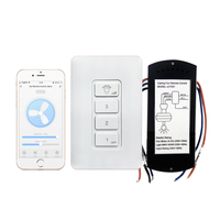 Ventilateur de plafond intelligent connecté tuya/RF, Kit avec télécommande vocale, pour maison