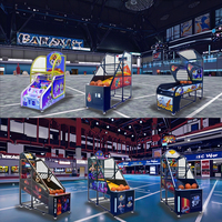 Machine de basket-ball pliable de luxe à monnayeur, jeu d'arcade sportif personnalisable pour centre commercial, centre de divertissement familial, salle de jeux